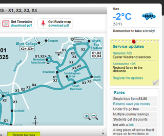 Arriva bus - Route details